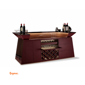 Barra de Bar para el Hogar Mirage Luxury de 8x2 pies con Encimera de Piedra, Mueble de Bar Moderno y Premium para Sala de Estar o Villa - Product Image 2