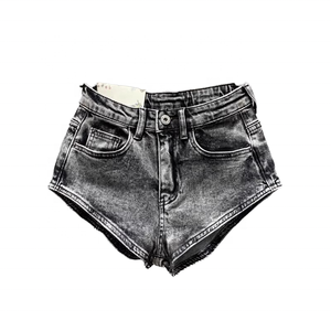 Women's High Waist <b>Denim</b> Shorts Washed Black Distressed Hot Pants Casual Summer Jean Shorts <b>Stretch</b> Fashion Mini Shorts - Product Image 1