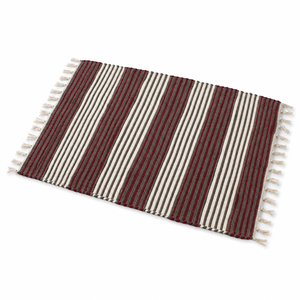 Tapis d'intérieur réversible en coton jacquard rayé, fait main, écologique, adapté aux animaux domestiques, antidérapant, résistant aux taches, tissé, pour la maison et l'hôtel - Product Image 5