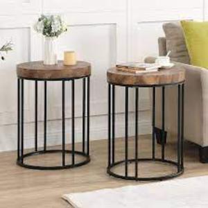 Table d'appoint en fer, meuble durable pour salon, chambre, appartement, hôtel, bureau et usage intérieur durable - Product Image 1