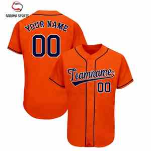 Camiseta de Béisbol con Botones, Estilo Clásico de Equipo, Camiseta de Béisbol al por Mayor, Impresión de Logotipo, Número y Nombre Personalizados - Product Image 1