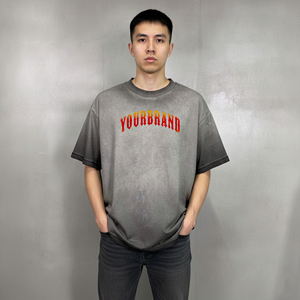 Camiseta Holgada de Estilo Hip Hop para Hombre, de Primera Calidad, con Logotipo Impreso Digital Personalizado, 100% Algodón, Ecológica, Transpirable - Product Image 2