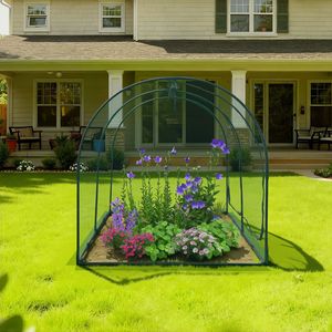 Gabbia per Piante da Esterno Facile da Installare, 2,4 x 1,2 x 1,2 m, Resistente al Vento, con Porta con Cerniera, Rete da Giardino per Protezione delle Piante - Product Image 2