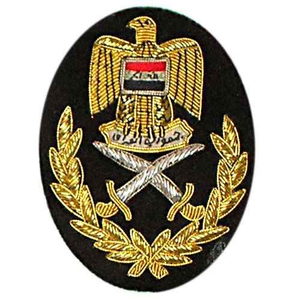 Badge de casquette brodé à la main en fil d'argent, motif 3D, personnalisé, en tissu (toile) pour uniformes, qualité supérieure - Product Image 1