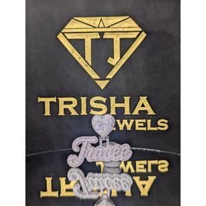 Custom <b>Name</b> Pendant 925 Sterling Silver Moissanite Diamond Iced Out Heart Bail Personalized Hip Hop Jewelry By Trisha Jewels - Product Image 1