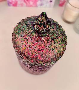 Pot en résine fait main, pot décoratif, pot pour la décoration de la maison, pot à bonbons, pot porte-bougie avec couvercle, pot à maquillage, pot à paillettes épaisses - Product Image 5