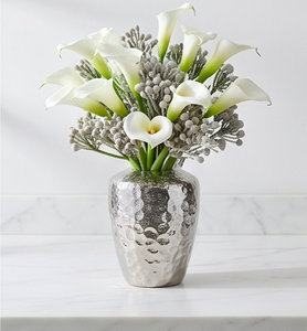 Shining Silver Aluminium <b>Vase</b> <b>Beautiful</b> Modern Centrepiece For Living Room Dining Table Wedding Office And Garden Decor - Product Image 3