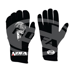 ถุงมือตีเบสบอลหนังสีดำ NOFA Industries แบบสวมได้ทั้งสองมือ พร้อมดีไซน์เสริมฟองน้ำสำหรับการฝึกซ้อมสำหรับผู้ใหญ่ - Product Image 1