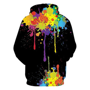 Sweat-shirts à capuche unisexes à imprimé graphique, design original coloré en 3D, manches longues, pull décontracté avec poche avant, doux et confortable - Product Image 3