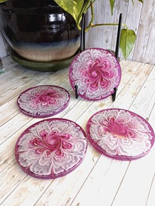 Handmade High Quality Luxury Eco-Friendly Resin <b>Coasters</b> <b>for</b> <b>Drinks</b> Handcrafted From India Customized Color - Product Image 4
