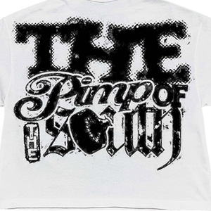 The Pimp Of The South Oversized <b>White</b> Cotton Street Style <b>Men's</b> T-<b>Shirt</b> <b>Short</b> <b>Sleeve</b> O-Neck Printed Jersey - Product Image 5