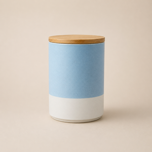 Modern Ceramic Canister Set Bamboo <b>Lid</b> Color Block Airtight Storage Jars Stylish Kitchen Organizer Contemporary <b>Decor</b> - Product Image 1