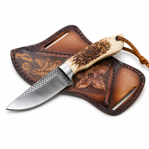 Couteau à Découper Burraq Fait Main de Haute Qualité en Acier Inoxydable de 9 Pouces avec Manche en Micarta et Étui en Cuir DIY - Product Image 3