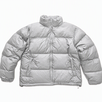 Veste matelassée d'hiver décontractée en polyester grande taille pour hommes et femmes, col montant, fermeture éclair, séchage rapide, respirante, couleur unie