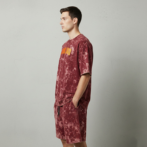 Customized Eco-Friendly Street Wear 100% Cotton Plus Size <b>2</b>-<b>Piece</b> <b>Set</b> Men's Custom Puff Printed Logos Hip Hop Solid Men's Short - Product Image 5