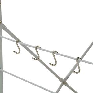 ตู้ไมโครเวฟสีขาวและสีโอ๊ค 23.6"x15.6"x31.3" ชั้นวางของไม้สังเคราะห์ - Product Image 6