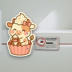 Cute Cow <b>Cupcake</b> Eyelash Extension Training Box Cardboard Oval Lash Storage <b>Case</b> Packaging Beauty Tool - Product Image 6