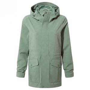 <b>Womens</b> Winter Waterproof Windproof Rain <b>Jacket</b> Hooded <b>Zipper</b> Regular Length Outdoor Coat <b>Womens</b> Rain <b>Jacket</b> - Product Image 1