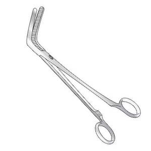 Poignées ergonomiques en acier inoxydable pour forceps Wertheim Parametrium, courbés et droits, longueurs 254mm/360mm/233mm/203mm - Product Image 1