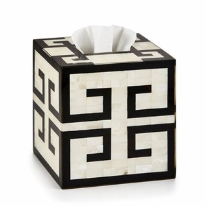 Porte-mouchoirs en résine moderne et écologique pour la maison, le bureau, l'hôtel, boîte à mouchoirs carrée réutilisable - Product Image 1