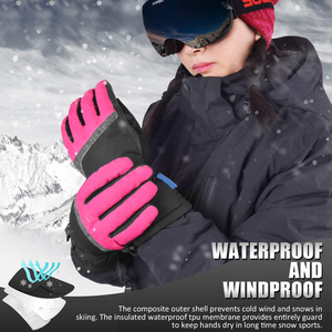 Guantes de Esquí Unisex Impermeables y Transpirables de Alta Calidad con Logotipo Personalizado, Color Sólido, Nueva Llegada de Temporada de Invierno, Venta al Por Mayor - Product Image 2