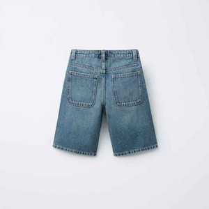Pantalones Cortos de Mezclilla para Hombre de Alta Calidad, Cintura Media, Color Gris Oscuro, Lavado Claro, Bordados, Estilo Urbano, Transpirables, Ecológicos, 100% Algodón - Product Image 2