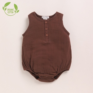 Cocoa Whisper Premium Quality Organic <b>Muslin</b> Bubble Romper <b>Baby</b> Clothing - Product Image 1