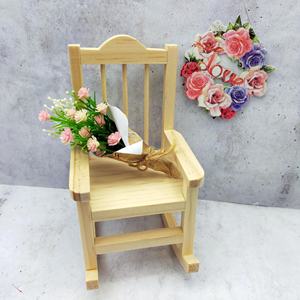 Mecedora de madera en miniatura, muebles de juguete para decoración de casa de muñecas, producto de Nueva Era - Product Image 2