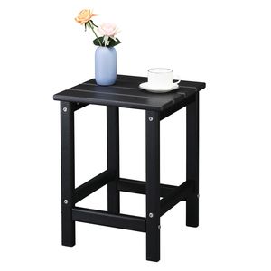 Tavolino quadrato nero in HDPE a strato singolo 36x36x47cm per soggiorno - Product Image 6
