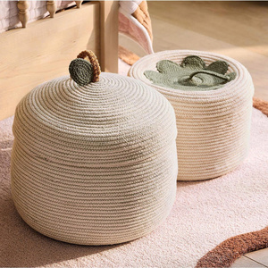Handmade Woven Cotton Apple And Strawberry <b>Gift</b> <b>Box</b> Ramadan <b>Eid</b> Decoration Handmade Fruit Design Basket - Product Image 5