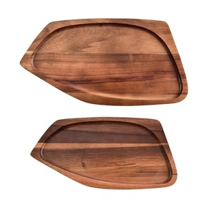 Wholesale Eco-Friendly Customizable Wooden Movable Rectangle Serving Tray Set Modern Scenic Platters for Dining Catering - Product Image 1