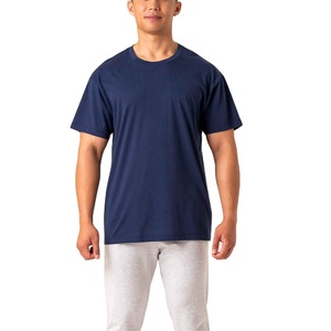 T-shirt surdimensionné pour homme 180 GSM 100% coton col rond ample confortable avec logo brodé personnalisé OEM ODM - Product Image 1