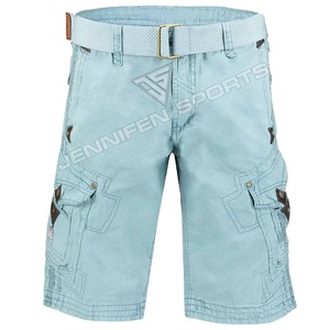 ผ้าฝ้ายปักโลโก้สำหรับผู้ชายกางเกงคาร์โก้แบบสั่งทำกางเกง100% ด้านล่างกระเป๋าด้านหลังพร้อมห่วงเข็มขัด - Product Image 1