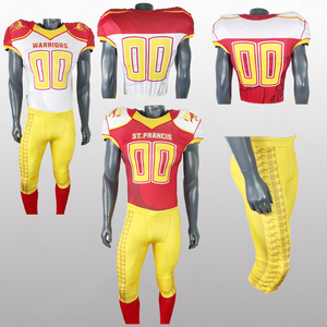 Maillots de football de Chicago personnalisés imprimés par sublimation, tissu en spandex/coton/bambou, respirant, chemises athlétiques pour hommes adultes - Product Image 2