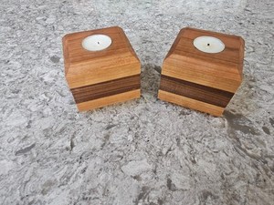 Porte-bougie décoratif en bois pour la décoration de la maison - Product Image 2
