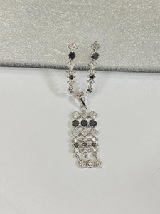 Conjunto de Joyería Tradicional India de Ónix Negro, Chapado en Oro Amarillo de 22K, Collar con Colgante y Aretes, Regalo para Mujer - Product Image 2