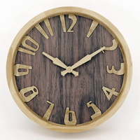Horloge murale mécanique en bois au design unique avec affichage à aiguilles pour salon et décorations de mariage