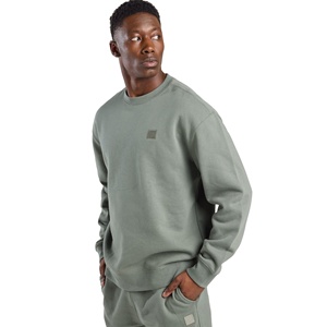 Conjunto de chándal premium oversize de cuello redondo, 380 GSM, de algodón polar grueso, estilo urbano, con hombros caídos, informal - Product Image 3