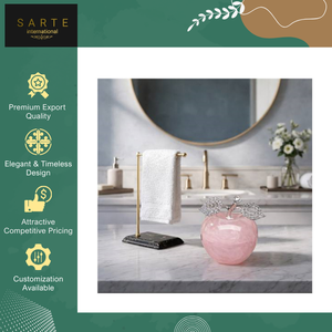 Proveedor Indio Vende Accesorios de Baño Modernos de Lujo Ecológicos de Primera Calidad, Montados en la Pared, Base de Mármol, Metal Dorado - Product Image 4