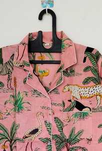 Vestido Casual con Estampado Animal Rosa para Mujer, Diseño Tropical de Palmeras, Zebras y Flamencos, Vestido de Verano Transpirable, Ropa de Dormir con Estampado Animal para Mujer - Product Image 6