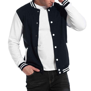 New Latests Wholesale Custom Latest Designs Long Sleeve Baseball Varsity Jacket <b>Men</b> Plain Blank Varsity Letterman Jackets - Product Image 3
