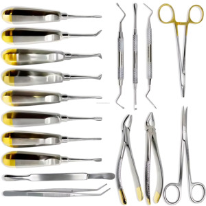 Kit d'instruments de dissection et de suture pour interventions chirurgicales mineures de qualité hospitalière, 17 pièces, manuel, en acier inoxydable, certifié CE ISO, fournisseur en gros - Product Image 2