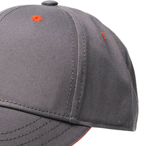 Gorra de Béisbol Gris, Ajustable, Unisex, de Color Sólido, Informal, con Ribete Naranja en Contraste, para las Cuatro Estaciones - Product Image 5