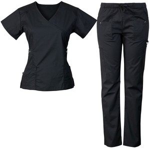 T-shirt de réadaptation en coton à fermeture éclair pour patient, idéal après l'hôpital, avec boutons-pression latéraux pour blouses médicales - Product Image 1