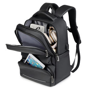 Sac à dos pour ordinateur portable noir résistant à l'eau, sac à dos de voyage exécutif - Product Image 4