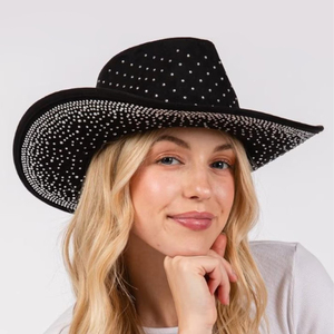 Chapeau de cowboy en cuir élégant - Mode country moderne, décontracté, pêche, hiver, fête, voyage en plein air, couvre-chef unisexe - Product Image 1