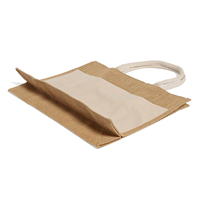 Sac de courses pliable et réutilisable en jute 100% recyclé, écologique, biodégradable, beige brun, taille extra large, prix de gros personnalisé