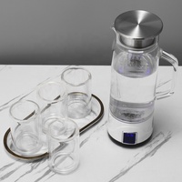 Ur-Health 1000ML Générateur d'eau alcaline à hydrogène alimenté par USB Bouteille en verre de grande capacité pour voitures et camping-car à usage domestique
