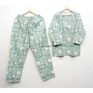 Conjunto de Pijamas Ecológicos con Estampado Floral 100% Algodón, Manga Larga, Ropa de Dormir Informal para Primavera/Verano - Product Image 3