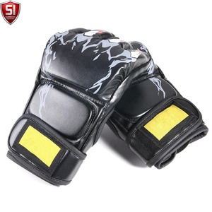ถุงมือชกมวยหนังวัวสีขาว สำหรับฝึกซ้อม MMA ศิลปะการต่อสู้ แบบเต็มนิ้ว ปิดด้วยแถบตีนตุ๊กแก ใช้ได้ทั้งชายและหญิง รับสกรีนโลโก้ ถุงมือสำหรับมวยอาชีพ 14 ปี - Product Image 2